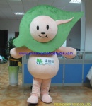 Leaf mascot costume make for paper company logo