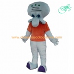 Squidward Tentacles cartoon mascot costume