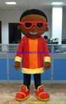 Boy cartoon mascot costume
