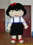 Little girl cartoon mascot costume