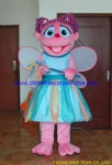Abby Cadabby cartoon mascot costume