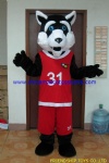 Wolf plush mascot costume