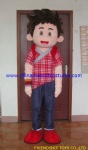 Handsome boy character mascot costume