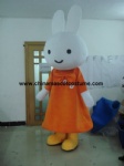 Yellow dress Miffy adult mascot costume