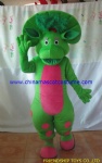 Green Barney character mascot costume
