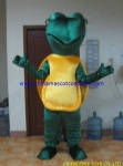 Dark green turtle character mascot costume